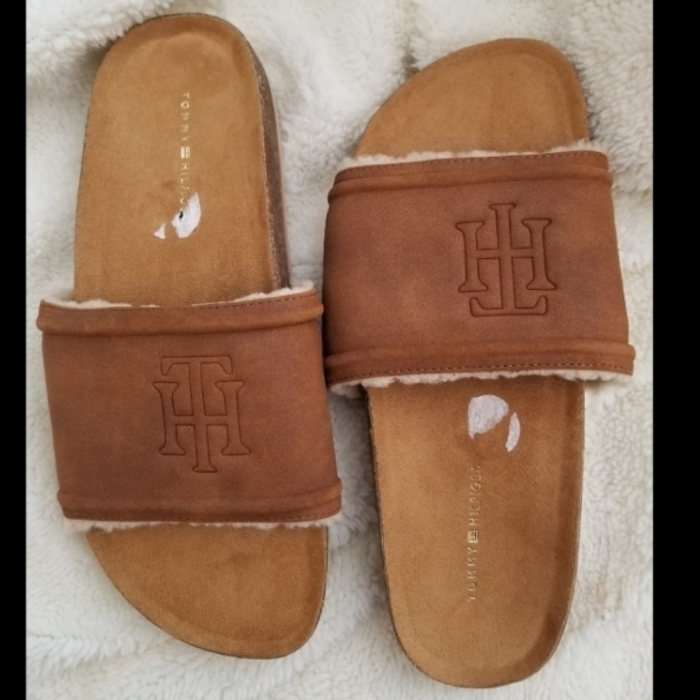 Tommy Hilfiger Shearling Slides